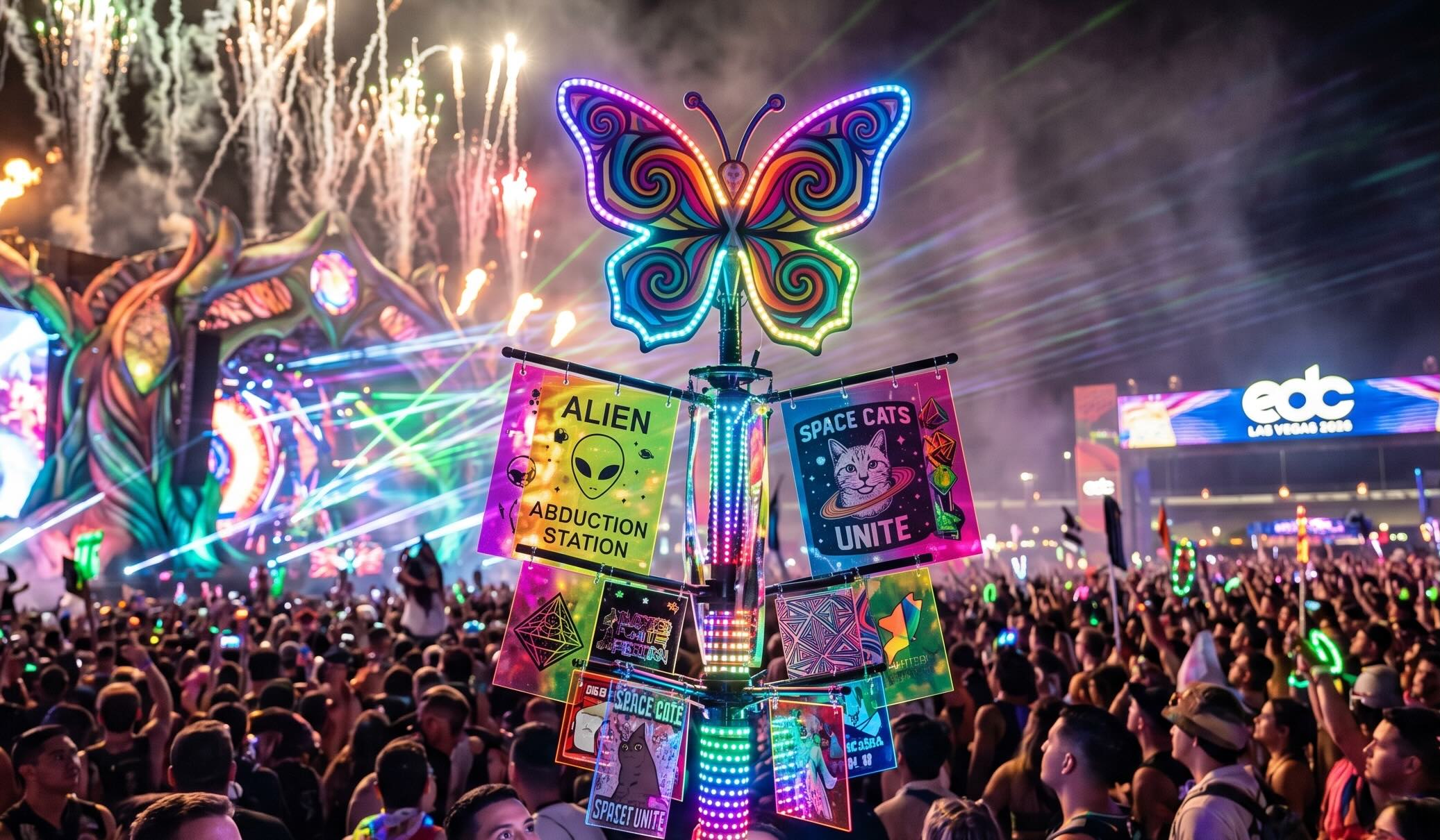 Festival totem at EDC Las Vegas